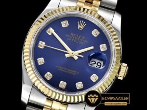 RDJ0268B - DateJust Jub Flt YGSS Dark Blue Diam BP A3135 Mod - 01.jpg